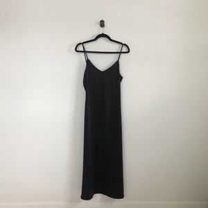 Black Silk Calvin Klein Midi Dress Gown Formal